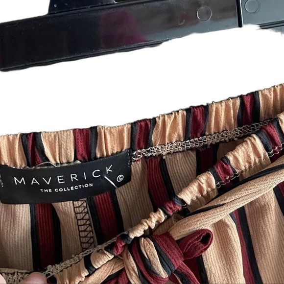 MAVERICK Stripes Wide Leg summer Pants Size Small - Picture 8 of 10